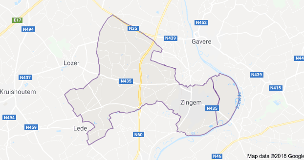 Zingem was a municipality located in the Belgian province of East Flanders. The municipality comprises the towns of Huise